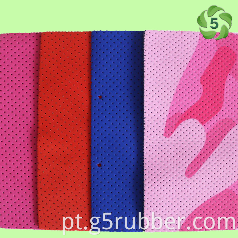 Perforated Punching Rubber Sheet Lined Polyester And Nylon Fabric For Sports Jpg
